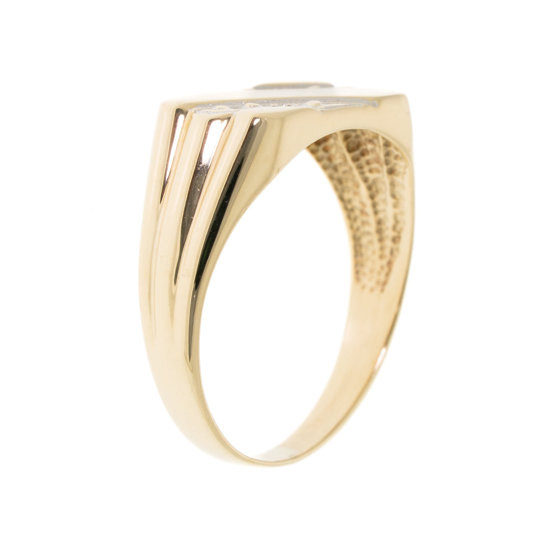 Pre Owned 9ct Gold Fancy Diamond Set Ring