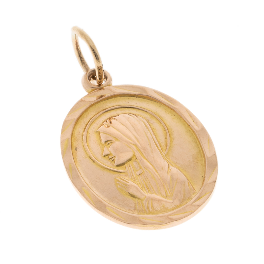 Pre Owned 9ct Gold Madonna Pendant