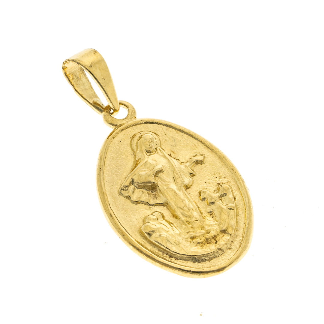 Pre Owned 9ct Gold Our Lady of Fatima Pendant