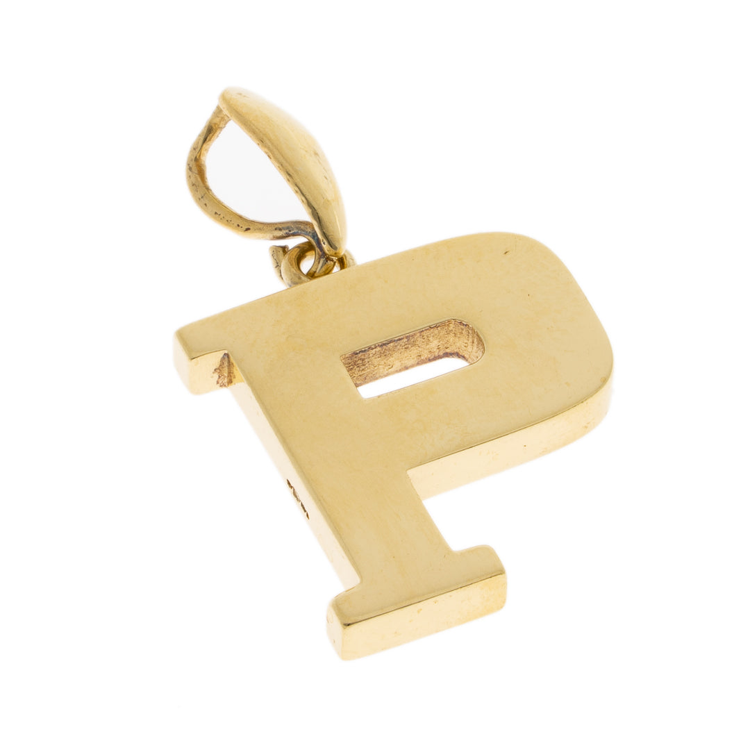 Pre Owned 9ct Gold Initial P Pendant