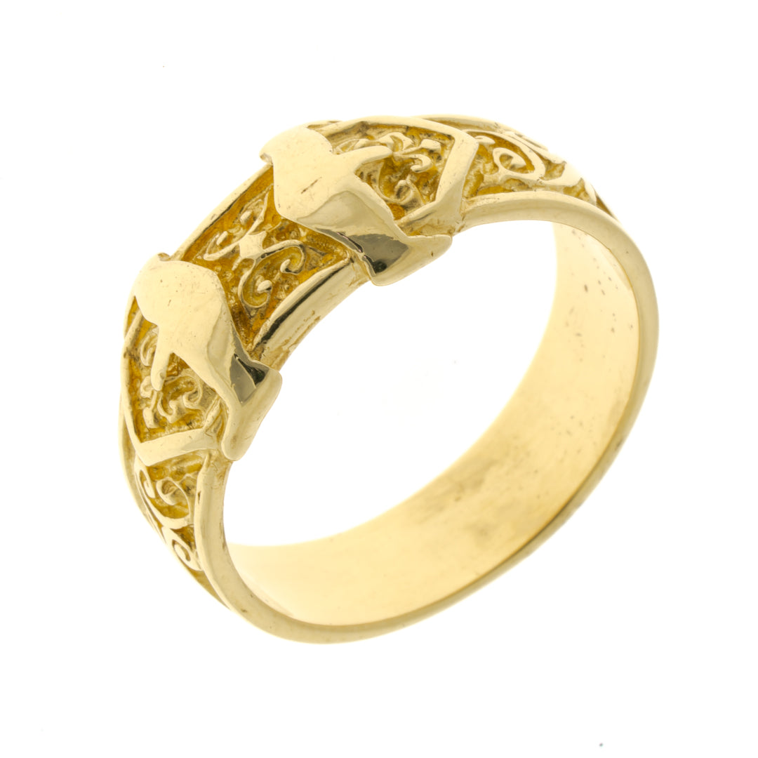 Pre Owned 9ct Buckle Ring