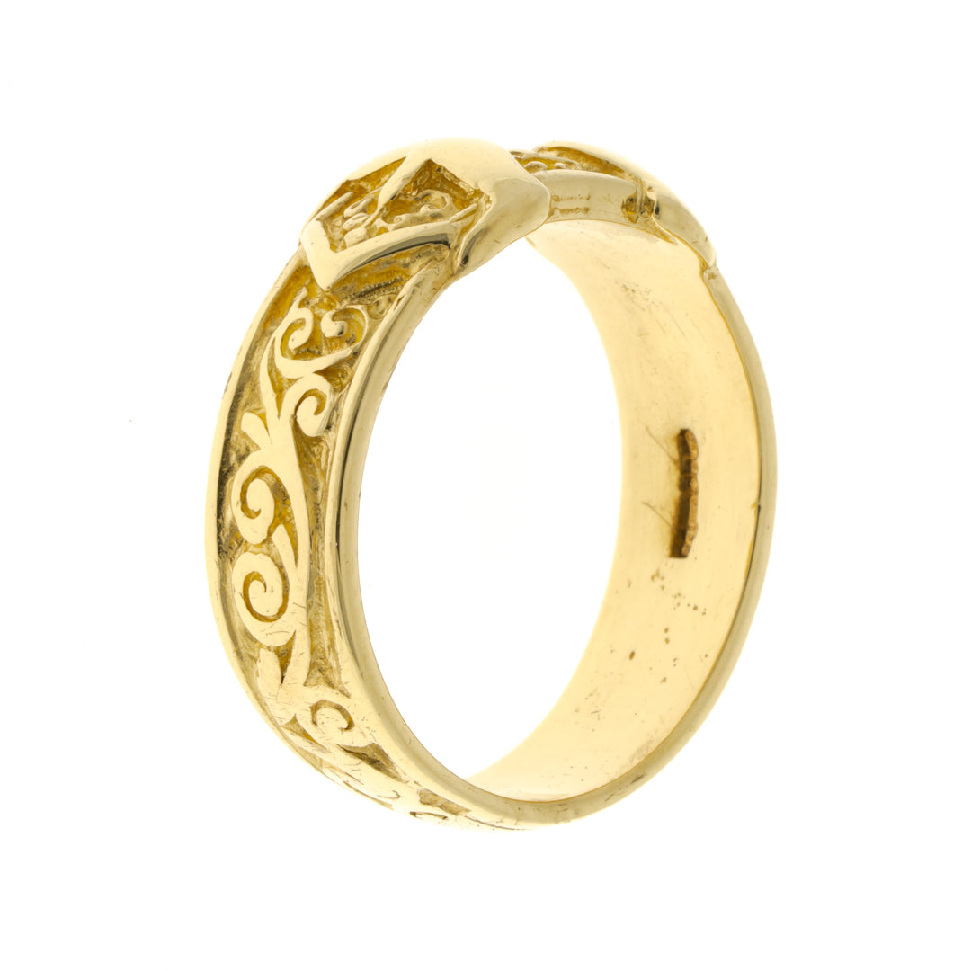 Pre Owned 9ct Buckle Ring