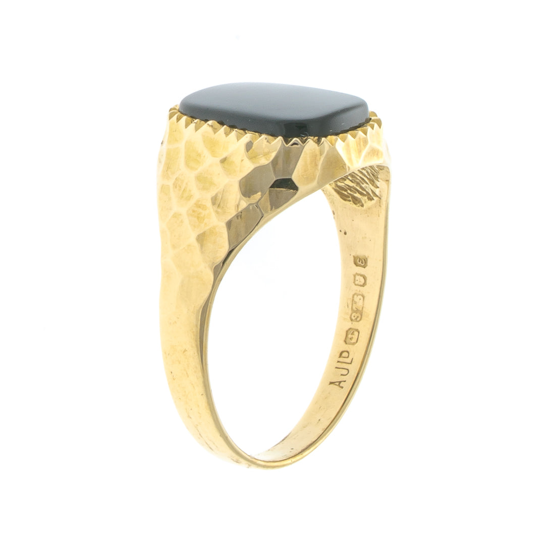 Pre Owned 9ct Gold Onyx Ring