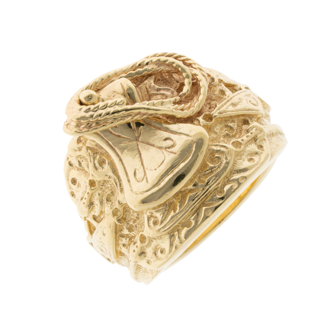 Pre Owned 9ct Gold Saddle Ring