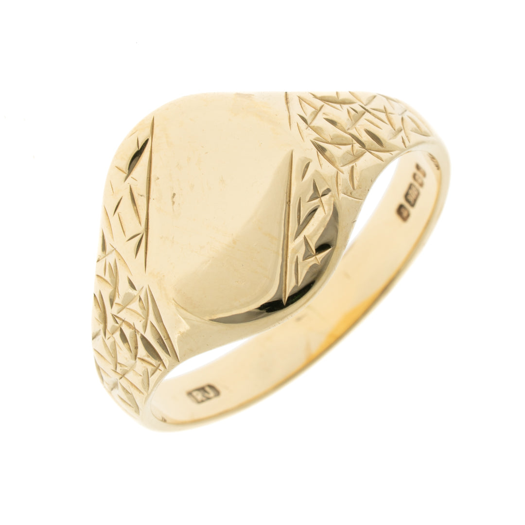 Pre Owned 9ct Gold Signet Ring
