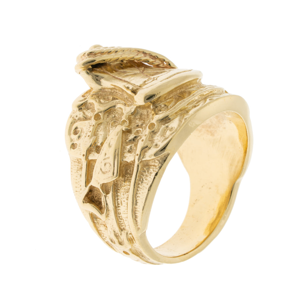 Pre Owned 9ct Gold Saddle Ring