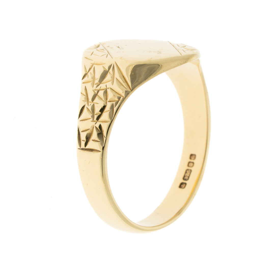 Pre Owned 9ct Gold Signet Ring