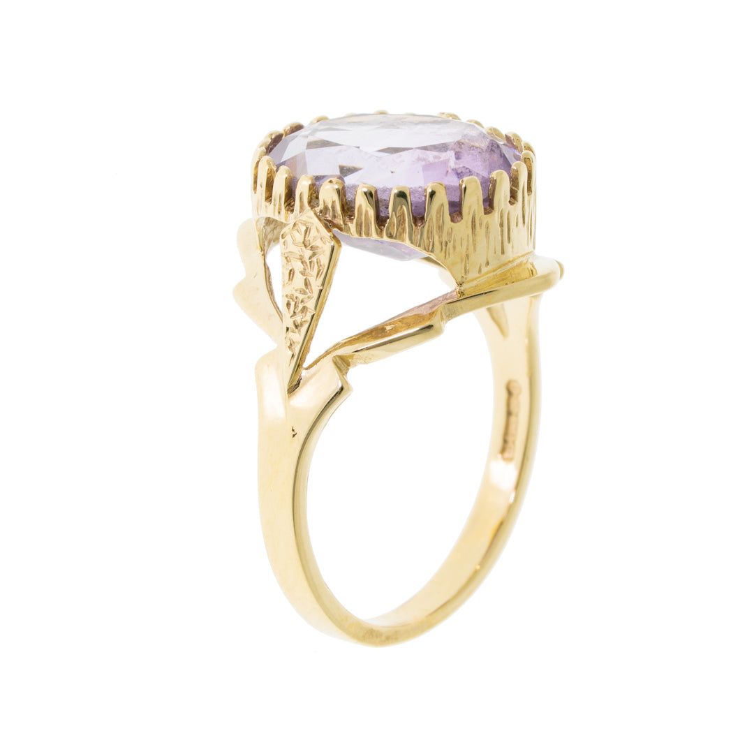 Pre Owned 9ct Gold Amethyst Ring
