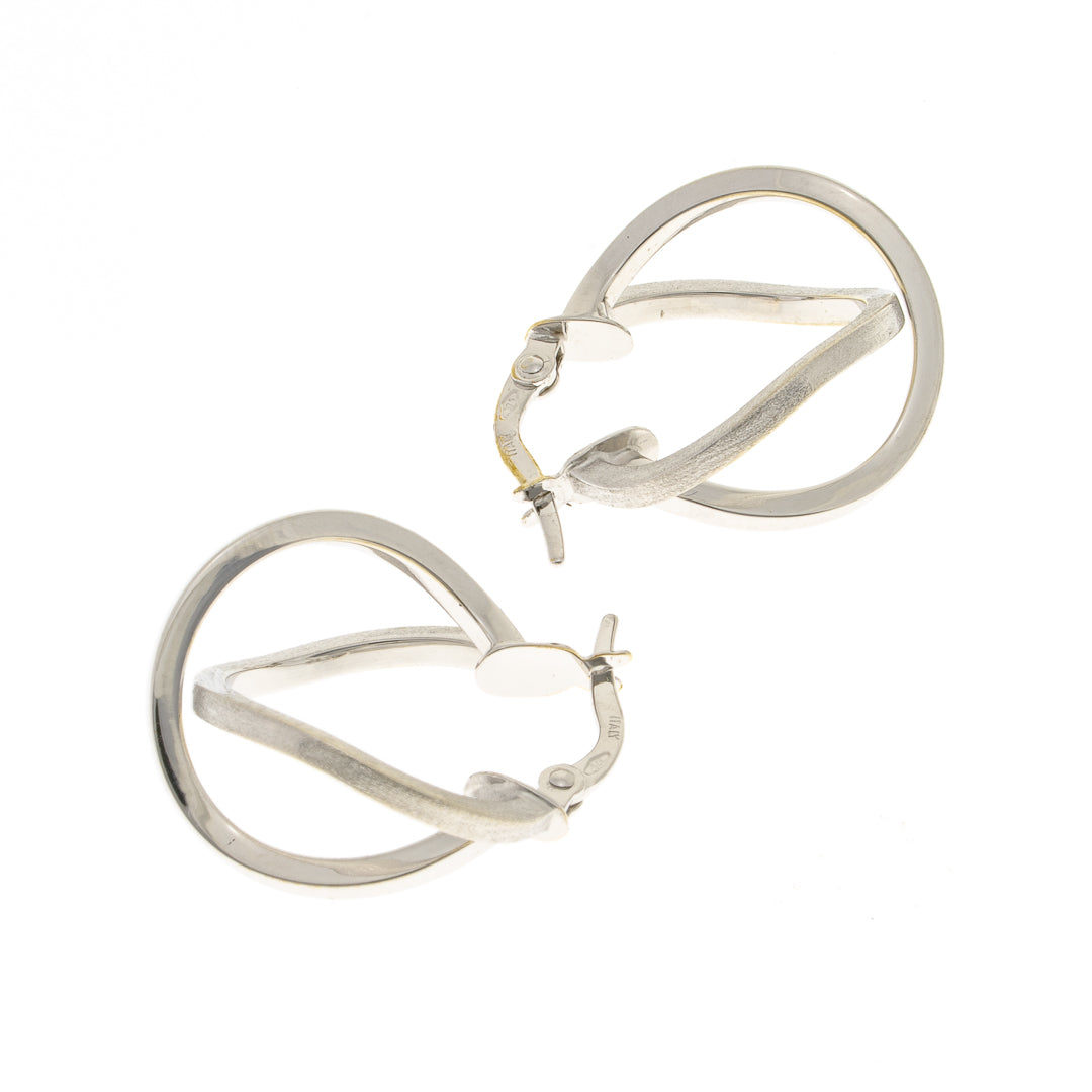 Pre Owned 9ct White Gold Earrings