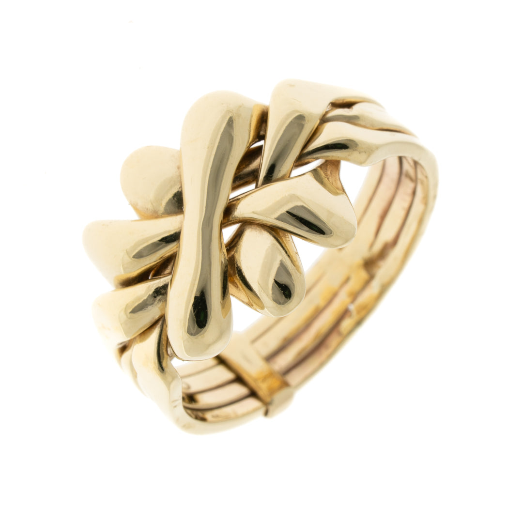 Pre Owned 9ct Gold Puzzle Ring