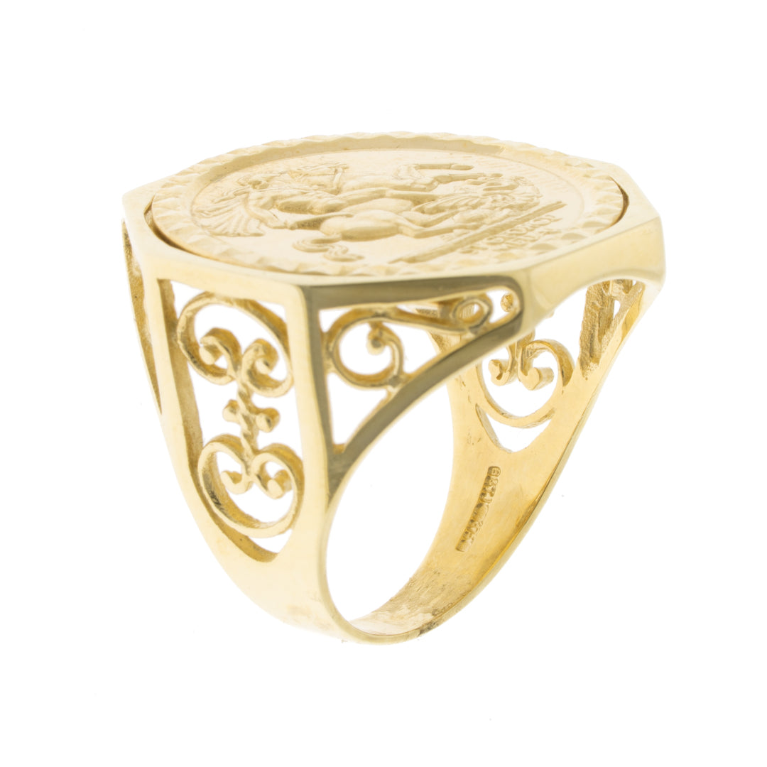 Pre Owned 9ct Gold St. George Ring