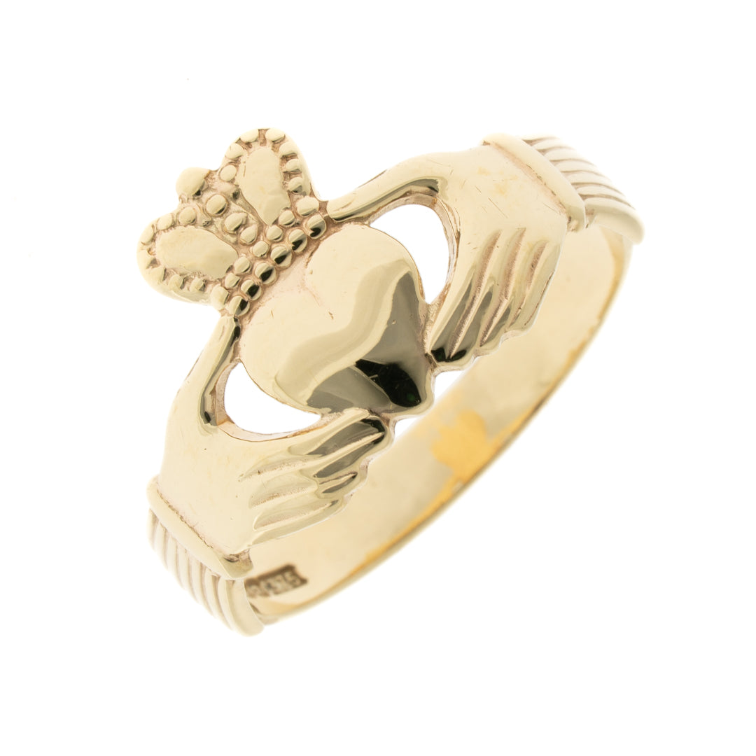 Pre Owned 9ct Gold Claddagh Ring