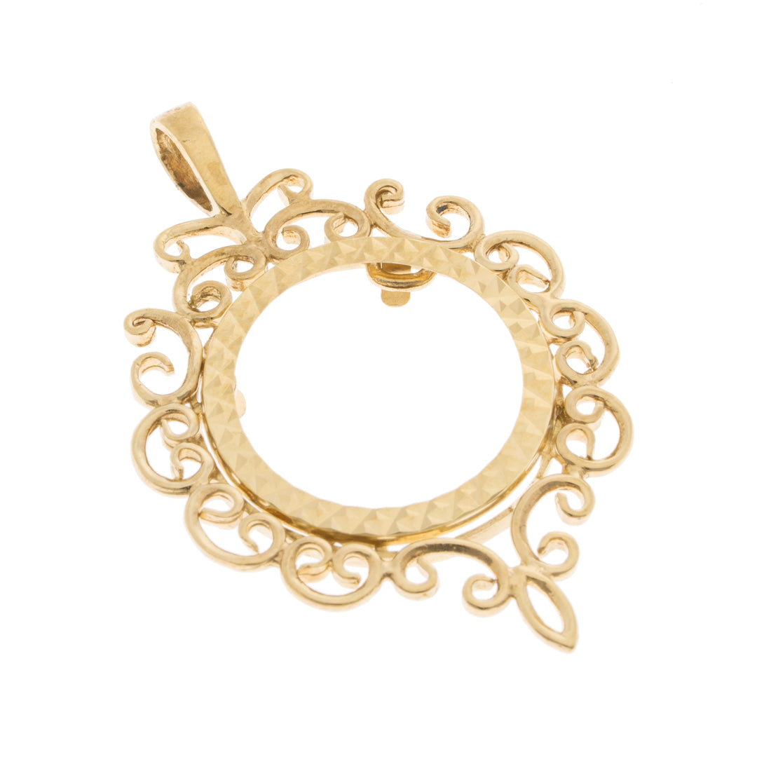 Pre Owned 9ct Gold Half Sovereign Pendant Mount