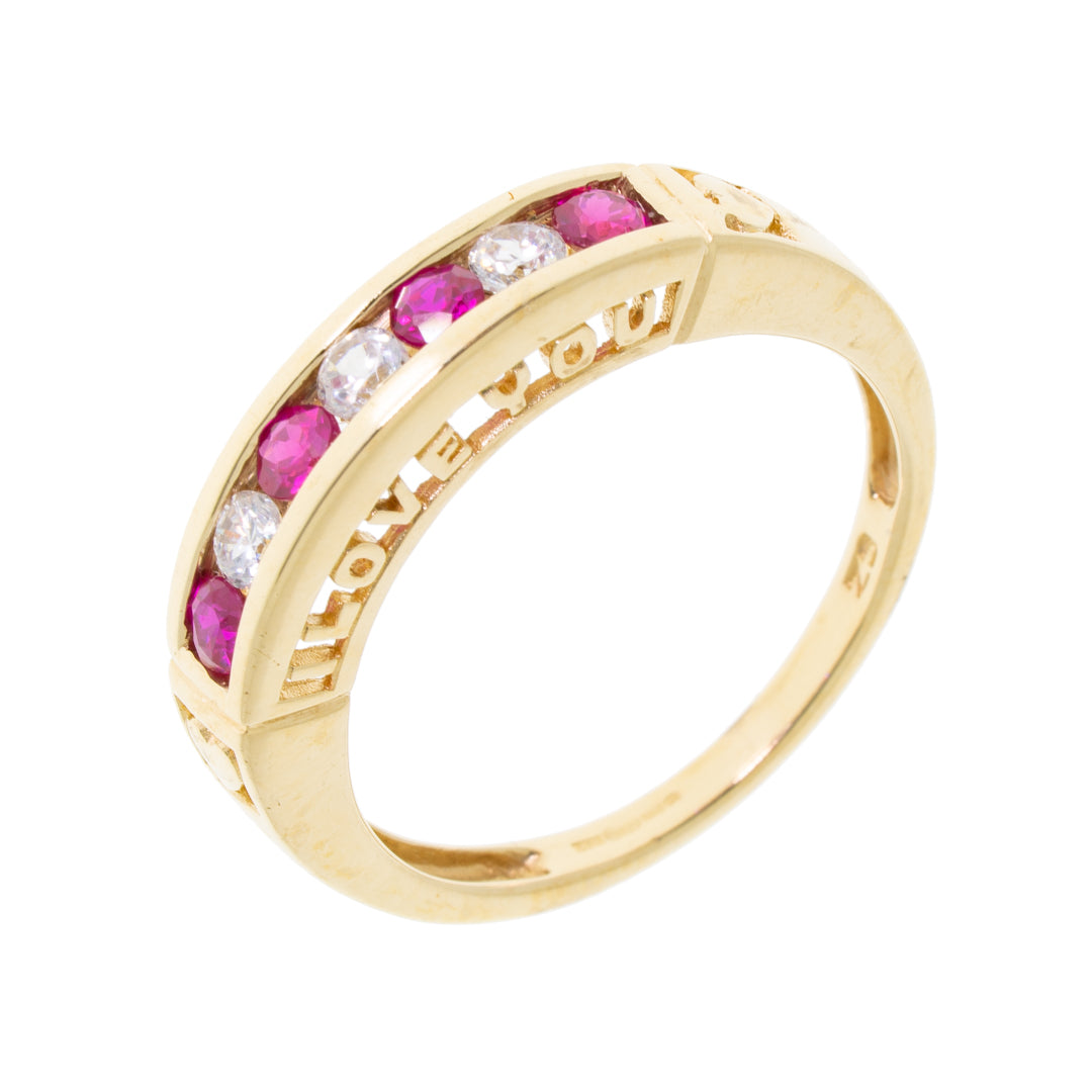 Pre Owned 9ct Gold 1\2 Eternity Ring