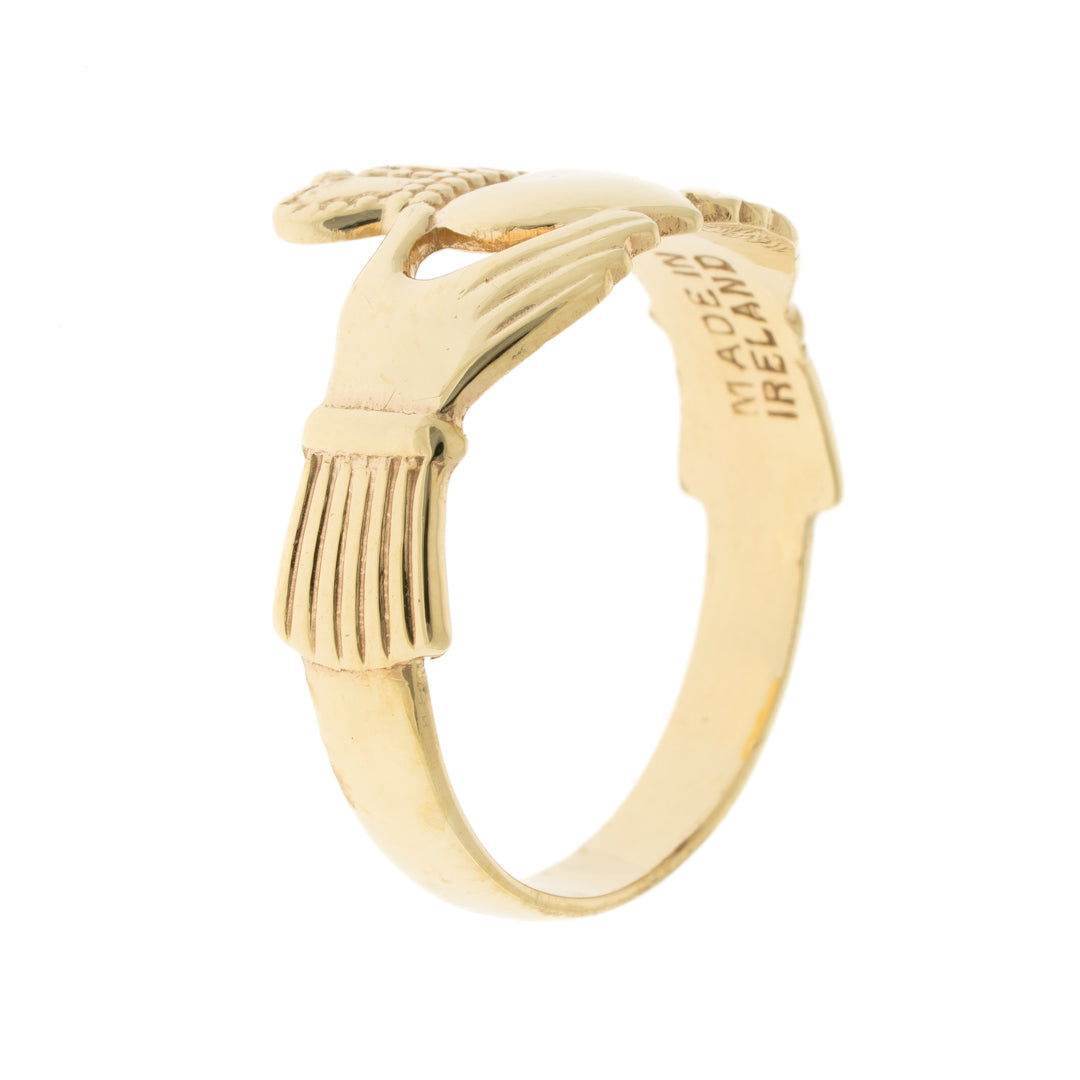 Pre Owned 9ct Gold Claddagh Ring