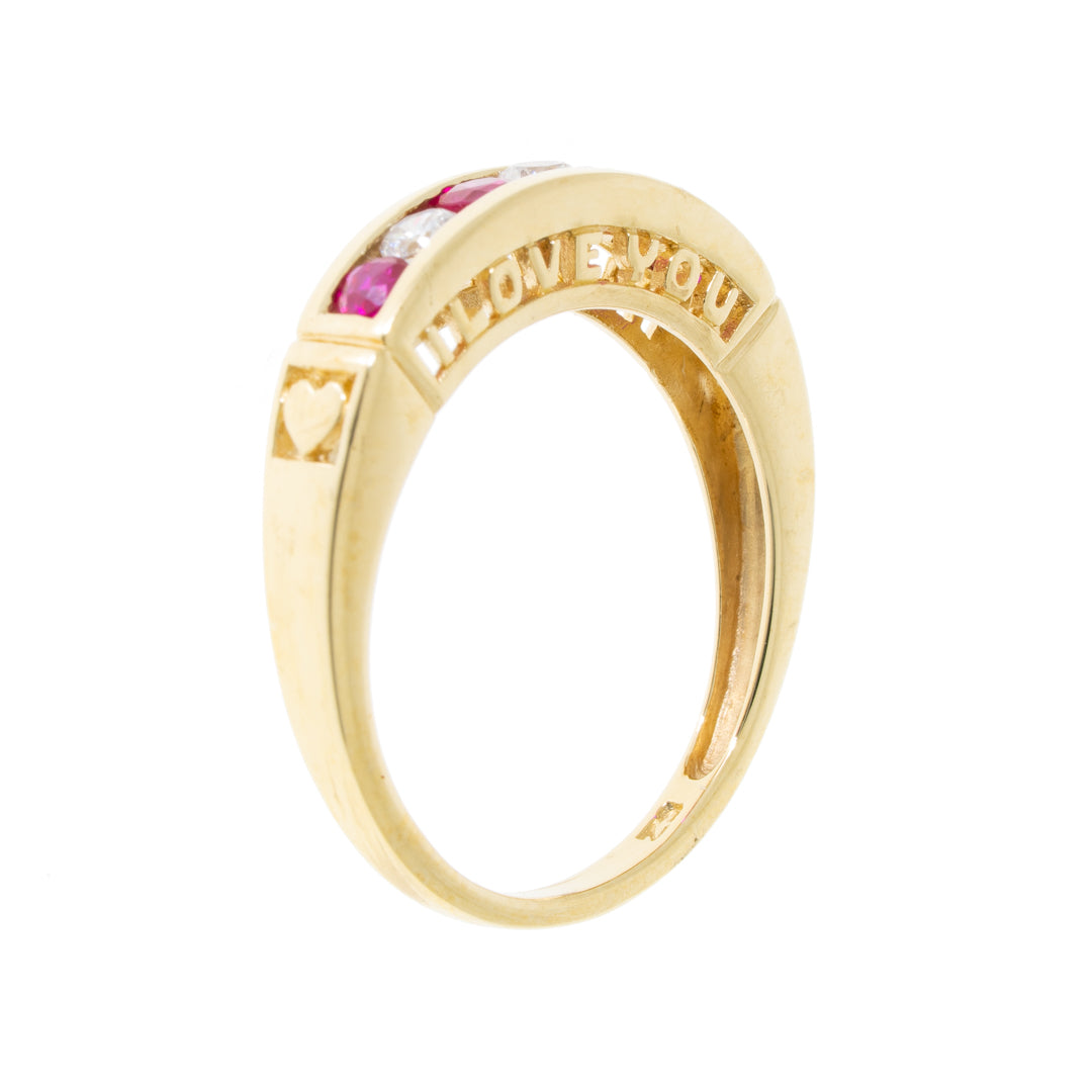 Pre Owned 9ct Gold 1\2 Eternity Ring