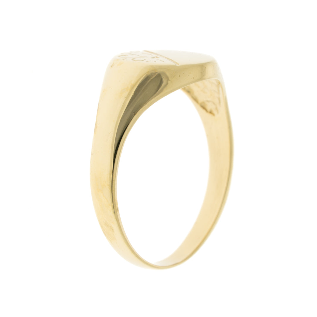 Pre Owned 9ct Gold Oval Signet Ring