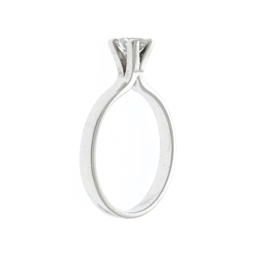 Pre Owned 18ct White Gold Solitaire Diamond Ring