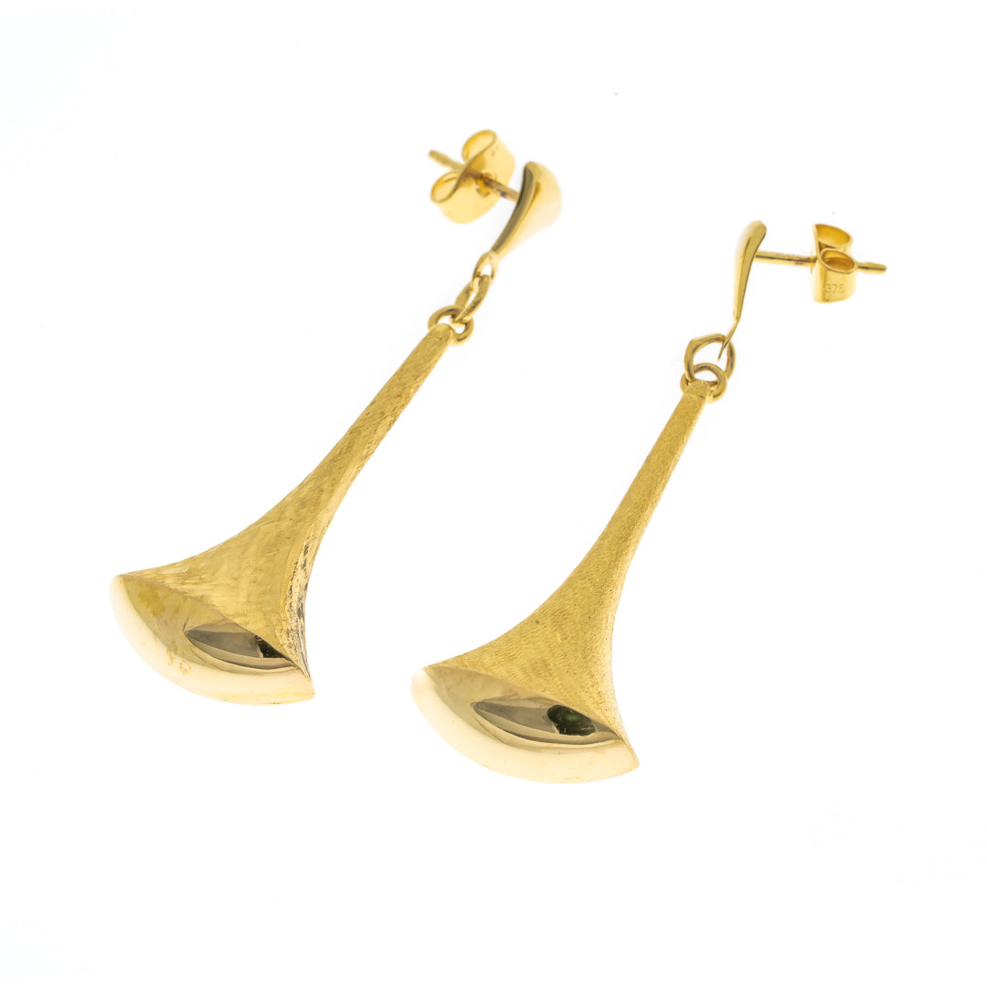Pre Owned 9ct Gold Fancy Drop Earrings