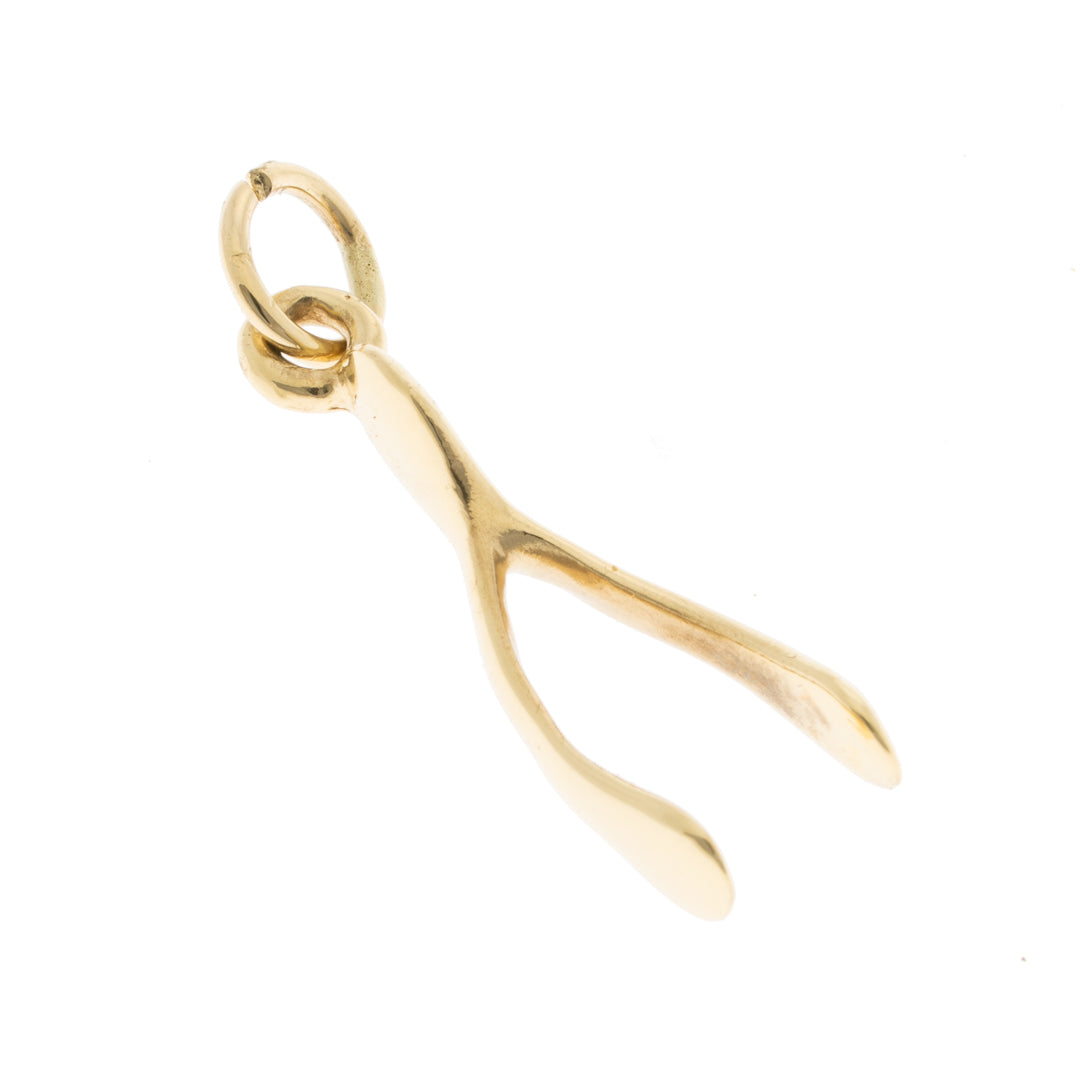 Pre Owned 9ct Gold Wishbone Pendant