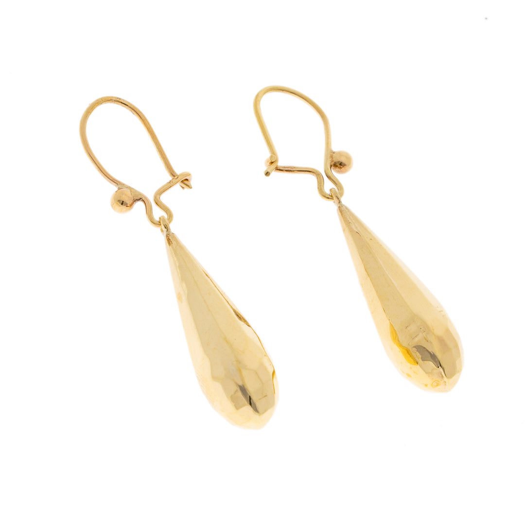Pre Owned 9ct Gold Bomb Style Earrings