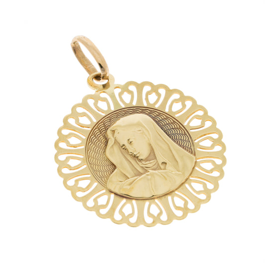 Pre Owned 9ct Gold Madonna Pendant
