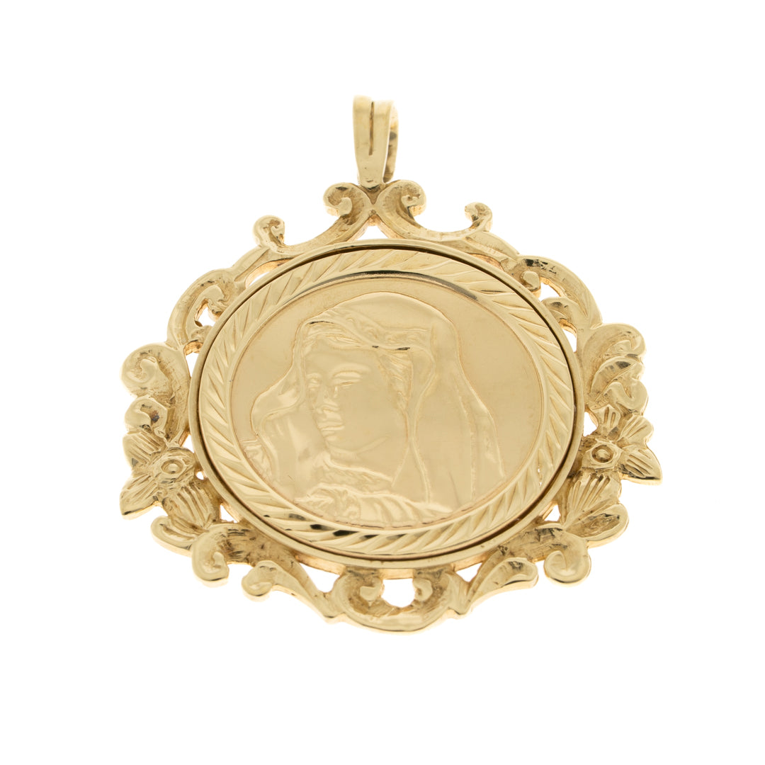 Pre Owned 9ct Gold Madonna Pendant