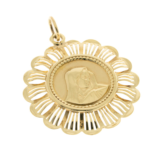 Pre Owned 9ct Gold Madonna Pendant