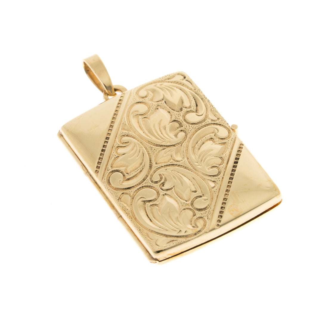 Pre Owned 9ct Gold Rectangular Locket