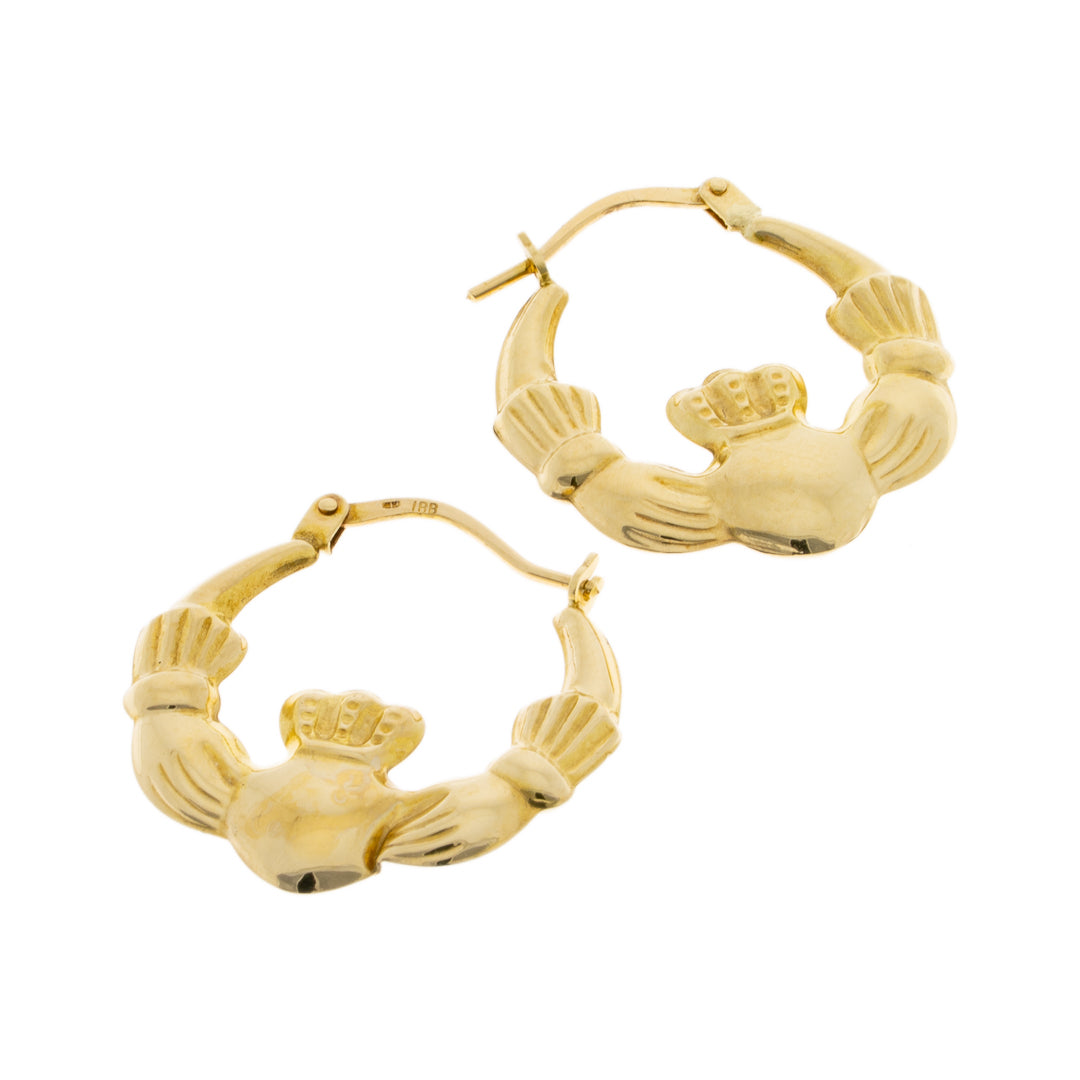 Pre Owned 9ct Gold Claddah Earrings