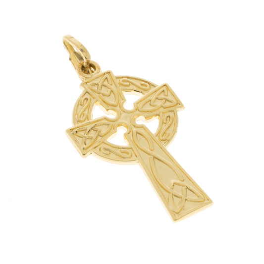 Pre Owned 9ct Gold Celtic Cross Pendant