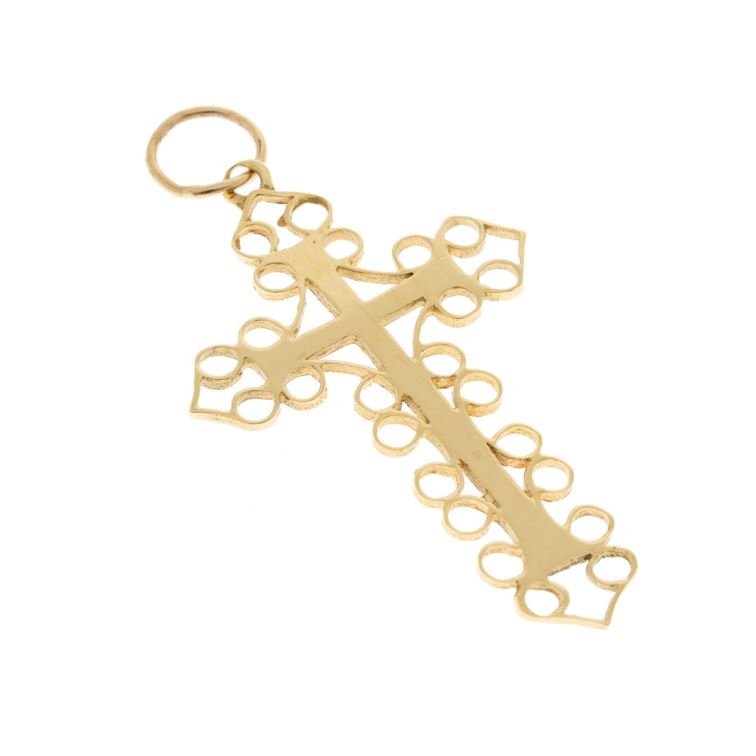 Pre Owned 9ct Gold Decorative Cross