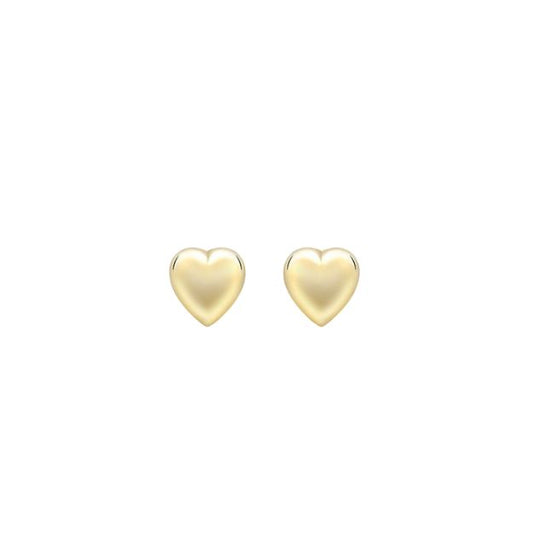 9ct Yellow Gold Heart  Stud Earring