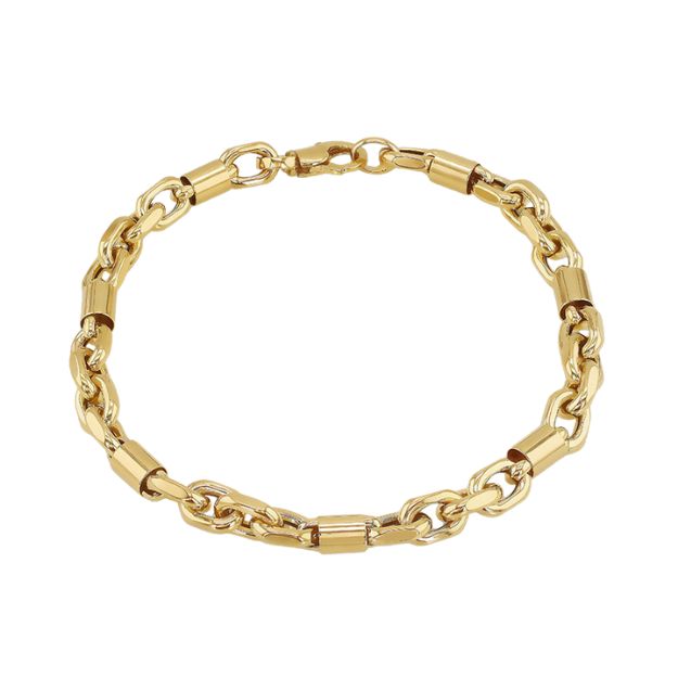 9ct Yellow Gold Belcher and Bar Bracelet