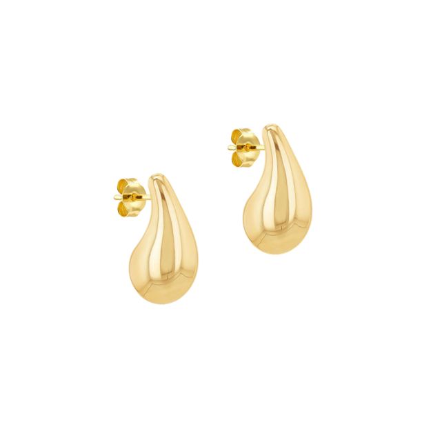 9ct Yellow Gold Small Teardrop Stud Earring