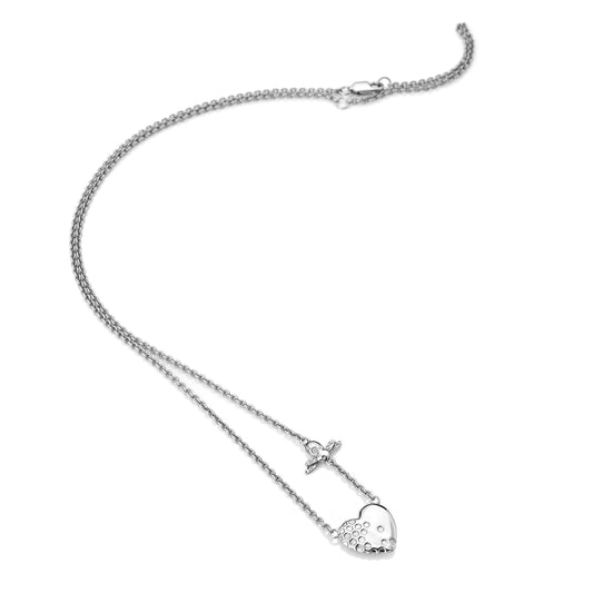Sterling Silver Hot Diamonds Honey Bee Heart Necklace