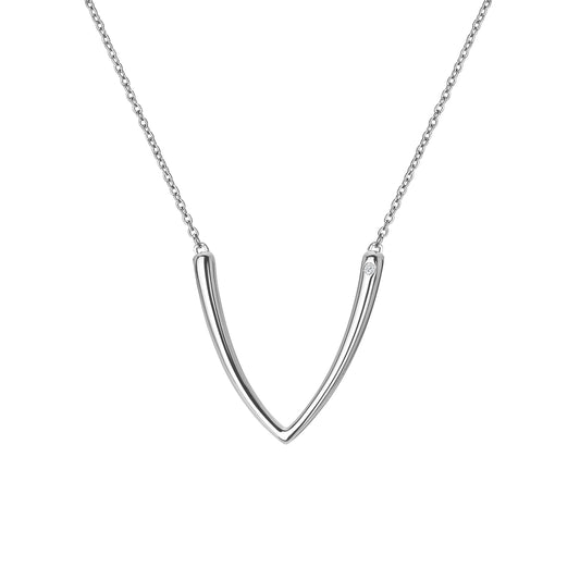 Sterling Silver Hot Diamonds Reflect Necklace