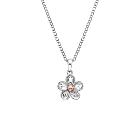 Sterling Silver Hot Diamonds Forget Me Not Necklace