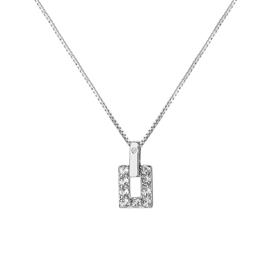 Sterling Silver Hot Diamonds Echo Pendant And Chain