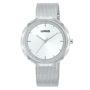 Lorus Ladies’ Silver tone ‘Fluted Shimmer’ Bracelet Watch