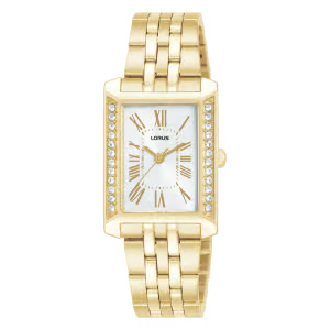 Lorus Ladies’ Gold Coloured Square Elegance Bracelet Watch