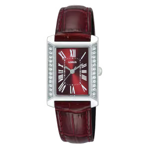 Lorus Ladies’ Red Dial Elegance Bracelet Watch