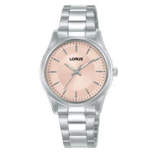 Lorus Ladies’ Clear-cut Classic Soft pink Bracelet Watch