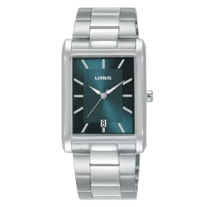 Lorus Men’s Blue Rectangular Bracelet Watch