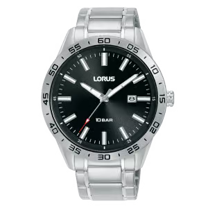 Lorus Men’s Sports Black Sunray Bracelet Watch