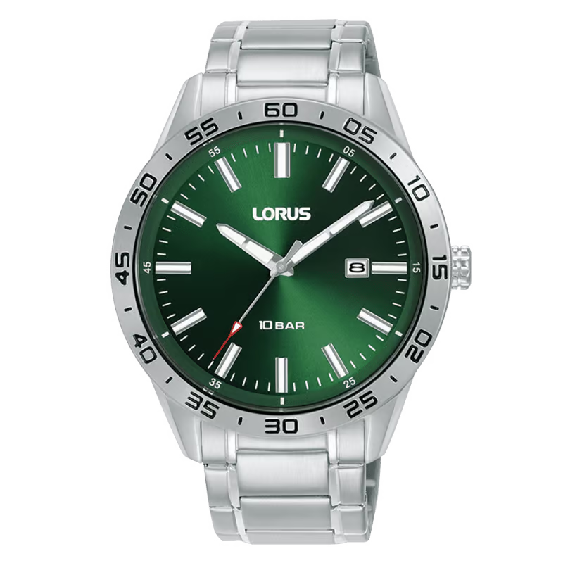 Lorus Men’s Sports Green Sunray Bracelet Watch