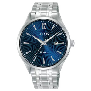 Lorus Men’s Clear-cut Classic Dark Blue Dial Bracelet Watch