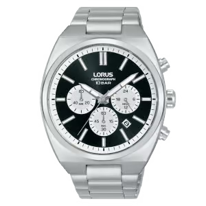 Lorus Chronograph Silver black ‘Multisport 'Bracelet Watch