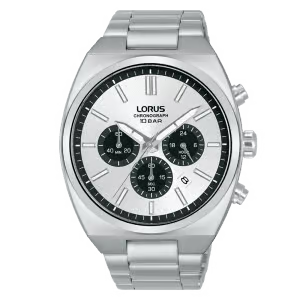Lorus Silvertone Sunray Chronograph Bracelet Watch