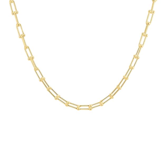 Sterling Silver Gold Plated Industrial Chain